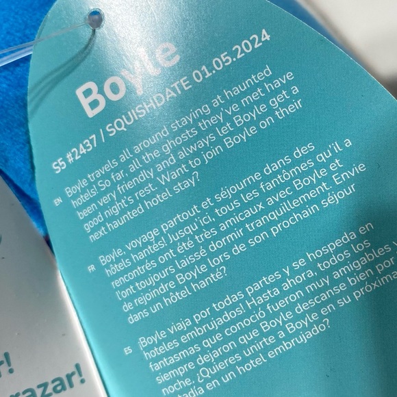 Squishmallows Blue and Pink Boyle Fruit Bat Bat Plush Toy Stuffed Animal - Picture 4 of 13